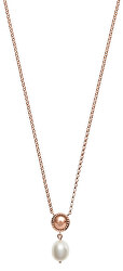 Růžově zlacený stříbrný náhrdelník EG3433221