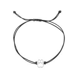 Černý kabala náramek s psí tlapkou 13058.3 black