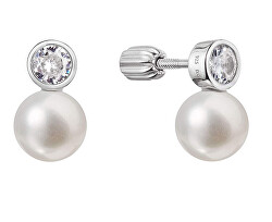 Cercei sferici eleganți cu perle autentice 21090.1B