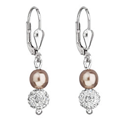 Elegantní stříbrné náušnice s krystaly Preciosa 31244.3