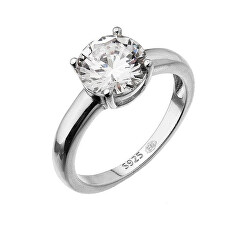 Elegantní stříbrný prsten s čirým zirkonem 15012.1 crystal
