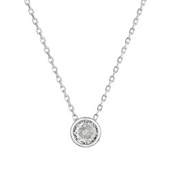Minimalistický stříbrný náhrdelník se zirkonem 12052.1