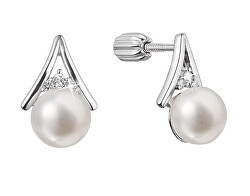 Intramontabili orecchini in argento con autentica perla d’acqua dolce 21083.1B