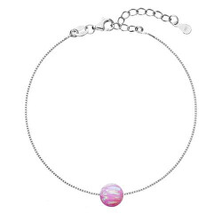 Sanftes Armband mit rosa synthetischem Opal 13019.3 rosa