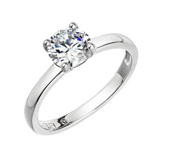 Stříbrný prsten se zirkonem 15004.1 crystal