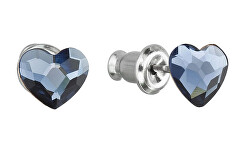 Srdíčkové náušnice s krystaly Swarovski 51050.3 denim blue