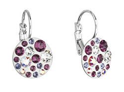 Okouzlující náušnice s krystaly Swarovski 51035.3 amethyst