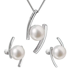 Set di gioielli in argento con perle vere  Pavona 29039.1 (orecchini, collana, pendente)