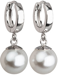 Cercei din argint cu perlă albă 31151.1 