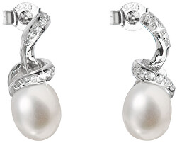 Cercei de argint cu perle adevarate Pavon 21035.1