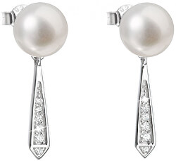 Stříbrné náušnice s pravými perlami Pavona 21036.1
