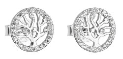 Cercei din argint Arborele vieții cu zirconii 11218.1