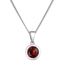 Elegantní stříbrný náhrdelník s pravým granátem 12081.3