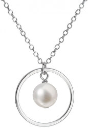 Stříbrný náhrdelník s pravou perlou Pavona 22018.1 (řetízek, přívěsek)