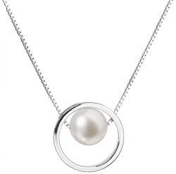 Silber Halskette mit echter Perle 22025.1 (Halskette, Anhänger)