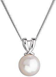 Stříbrný náhrdelník s pravou říční perlou 22032.1 (řetízek, přívěsek)