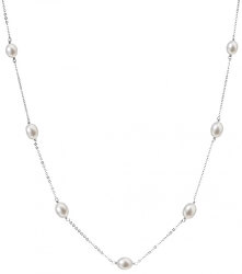 Strieborný náhrdelník so 7 pravými perlami Pavona 22016.1