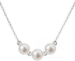 Silber Halskette mit echten Perlen 22017.1