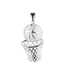 Stříbrný přívěsek Basketbalový míč a síť 64024