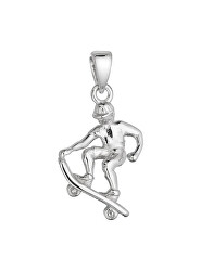 Stříbrný přívěsek Skateboardista 64070