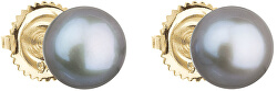 Cercei de aur bujor cu perle reale Pavon 921004.3