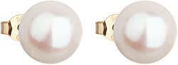 Zlaté náušnice kôstky s pravými perlami Pavona 921043.1
