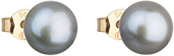 Zlaté náušnice s pravými perlami Pavona 921042.3 grey