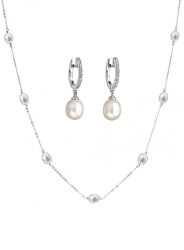 Zvýhodněná perlová souprava šperků Pavona 22016.1, 21002.1 (náhrdelník, náušnice)