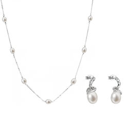 Zvýhodněná perlová souprava šperků Pavona 22016.1, 21035.1 (náhrdelník, náušnice)
