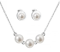 Parure di gioielli in argento con perle Pavo 22017.1, 21041.1 (collana, bracciale, orecchini) scontata