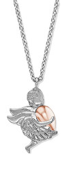 Gyönyörű ezüst bicolor nyaklánc angyallal ERN-ANGEL-HWBIR (lánc, medál)