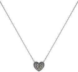 Ezüst szív nyaklánc markazit kövekkel ERN-HEART-MA