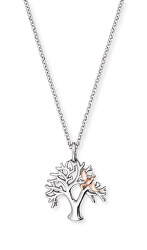 Něžný stříbrný bicolor náhrdelník se stromem života ERN-TREE-BIR (řetízek, přívěsek)