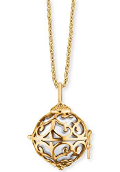 Collana placcata oro Campana di angelo con campanello bianco ERN-ER-01-XS-G