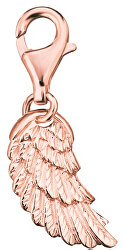 Růžově zlacený stříbrný přívěsek na náramek Křídlo ERC-WING-R