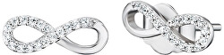 Silberne Ohrringe Infinity mit Zirkonen ERE-LILINFIN-ST