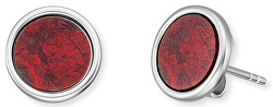 Stříbrné náušnice s červeným jaspisem ERE-RJ-ST