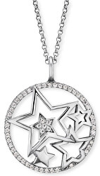 Stříbrný náhrdelník Hvězdy se zirkony ERN-STARS-ZI