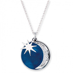 Strieborný náhrdelník Mesiac a hviezda ERN-MOON-PB