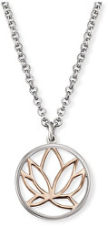 Strieborný náhrdelník s lotosovým kvetom ERN-LILLOTUS