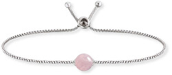 Bracciale in argento con quarzo rosa ERB-LILGEM-RQ