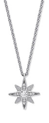 Třpytivý stříbrný náhrdelník s kubickými zirkony ERN-NSTAR-ZI (řetízek, přívěsek)