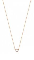 Elegantní bronzový náhrdelník se zirkony ESNL01561342