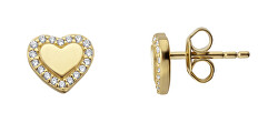 Affascinanti orecchini a cuore placcati in oro Elina ESER01811200