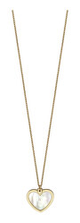 Pozlacený náhrdelník s perleťovým srdíčkem ESNL01412245