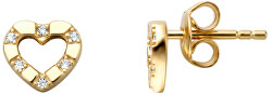 RomanticCercei placați cu aur cu zirconii ESER01351200