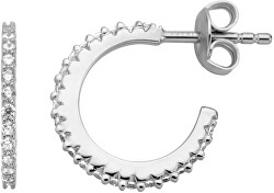 Stříbrné náušnice kroužky s krystaly ESER00921100