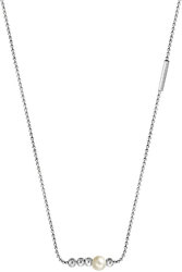 Stříbrný náhrdelník se syntetickou perlou Powder ESNL00201142