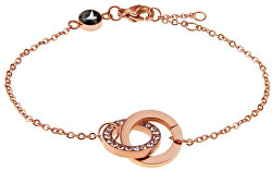 Elegante bracciale in acciaio con cristalli WB1019R
