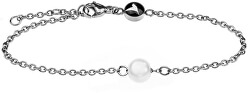 Elegante bracciale in acciaio con perla WB1009S